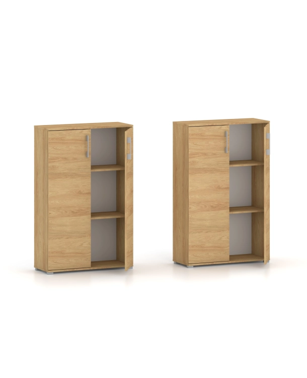 Regał biurowy komoda Pola 2D 110 x 60 cm hikora 3 półki